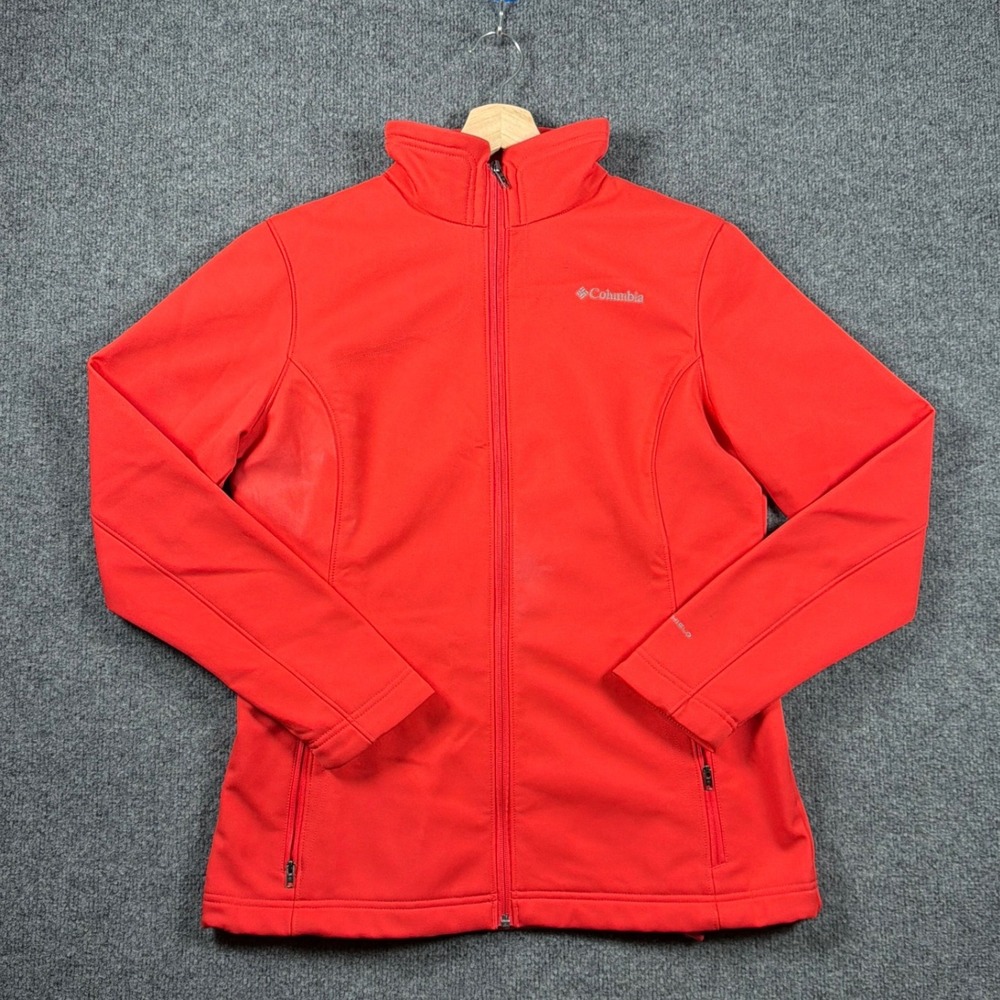 Columbia Kruser Ridge Softshell Jacket Womens Medium Orange Omni-Shield Full Zip